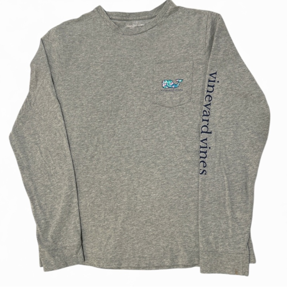 Vineyard Vines Youth Heather Gray Long Sleeve Tee Size XL